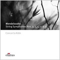 Mendelssohn String Symphonies No Concerto Koln