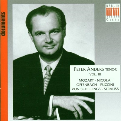Peter Anders, Volume 3 - Arias and Orchestral Songs