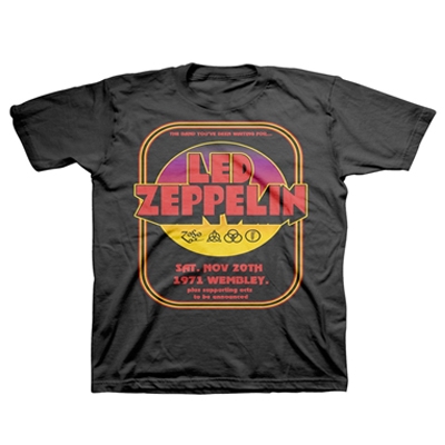 Led Zeppelin 1971 Wembley T-shirt/XLサイズ