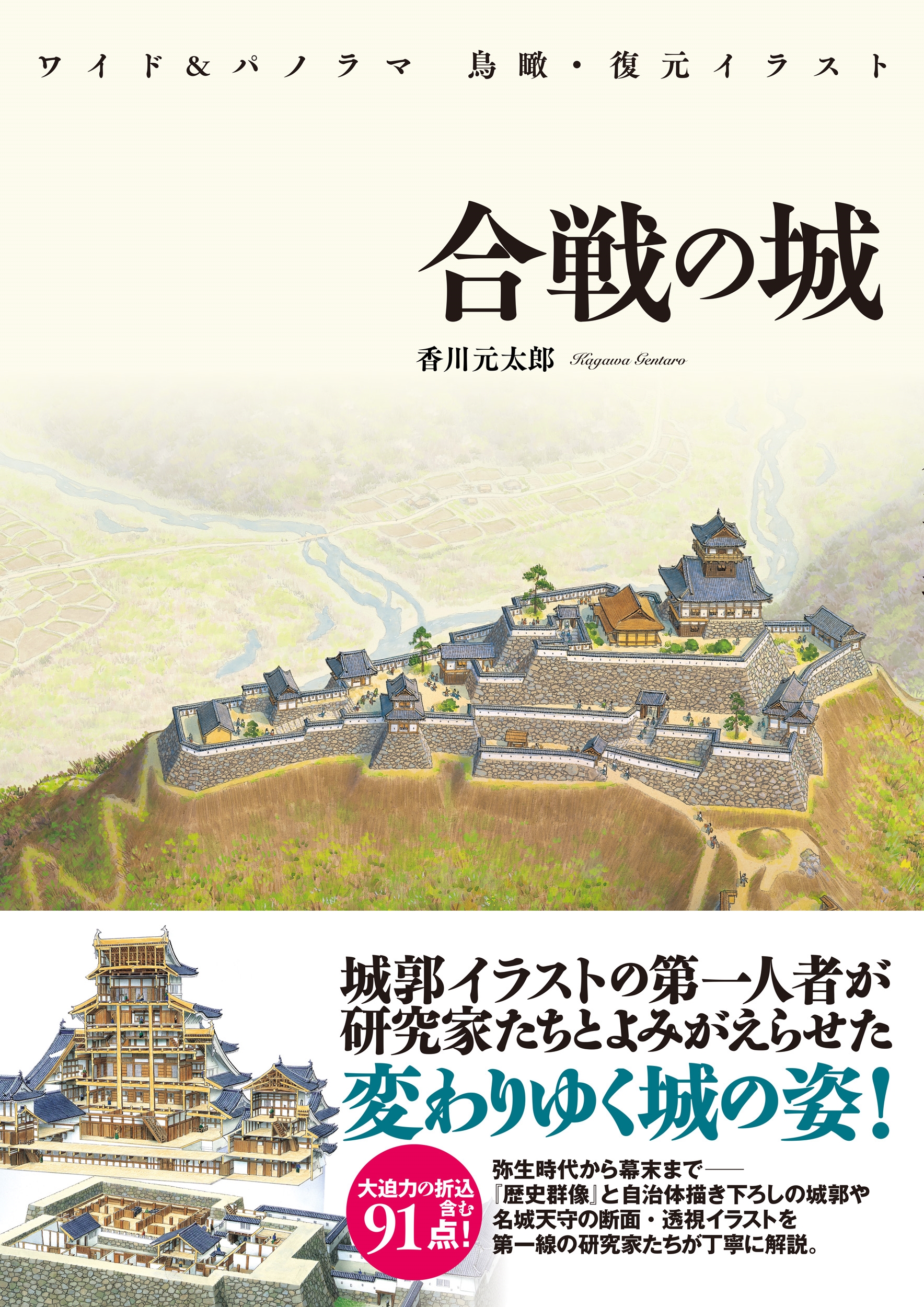 ワイド&パノラマ 鳥瞰・復元イラスト 合戦の城