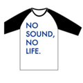 DOLBY No Sound, No Life. Raglan Sleeve White&Black/Mサイズ
