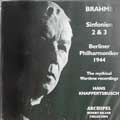 Brahms : Symphonies nos. 2 & 3 / Knappertsbusch, Berlin PO