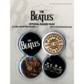 The Beatles Pin Badge Set White