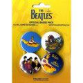 The Beatles Pin Badge Set Yellow