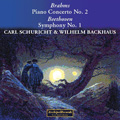 Brahms: Piano Concerto No.2; Beethoven: Symphony No.1 / Wilhelm Backhaus, Carl Schuricht, Orchestra della Svizzera Italiana, etc