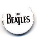 The Beatles 「Black Logo」 Button