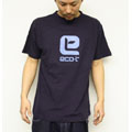 eco-t/MEN'S eco-t logo print Navy/XLサイズ