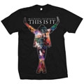 Michael Jackson 「This Is It Silhouette Collage」 T-shirt Black/Sサイズ