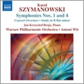 Szymanowski: Symphonies, Concert Overture - Op.12, Symphony No.1 in F minor - Op.15, Symphony No. 4 "Symphonie Concertante" Op.60, Study in B flat minor - Op.4 - No.3 / Antoni Wit, Warsaw Philharmonic Orchestra