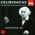 Beethoven: Symphonies no 2 & 4 / Celibidache, M]chner PO