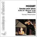 Mozart: Piano Sonatas K 330, 331, 333 / Georges Pludermacher