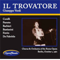 Verdi : Il Trovatore (10/1/1961) / Oliviero de Fabritiis(cond), Rome Opera Orchestra & Chorus, Franco Corelli(T), etc