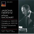 Mozart:Violin Concerto No.4 (1949)/No.5 (1951)/Sinfonia Concertante K.364 (1956):Jascha Heifetz(vn)/Thomas Beecham(cond)/Royal Philharmonic Orchestra/Marcolm Sargent(cond)/London Symphony Orchestra/etc