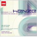 H.W.Henze: Barcarola per Grande Orchestra, Symphonies No.7, No.9, etc (1979-97) / Simon Rattle(cond), City of Birmingham SO, etc