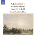CLEMENTI:PIANO SONATAS:SONATA IN G MINOR, OP.34, NO.2/SONATA IN A MAJOR, OP. 51, NO.1/SONATA IN E FLAT MAJOR, OP. 41:TANYA BANNISTER(p)