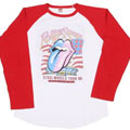 The Rolling Stones 復刻ラグランTシャツ 「89 Steel Wheel」 (白赤/Lサイズ)