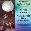 Mahler: Symphony no 2 / Klemperer, Vincent, Ferrier et al
