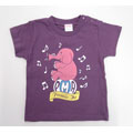 伊藤ふみお 「エレファント」 T-shirt Mat Purple/90cm