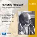 Haydn: Symphony No.44 (1953), No.98 (1952) / Ferenc Fricsay(cond), Koln Radio Symphony Orchestra