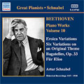 Beethoven:Complete Beethoven Sonata Society Recordings-Piano Works Vol.10:Rondo Woo49/Minuet Woo82/Six Variations On An Original Theme:Artur Schnabel