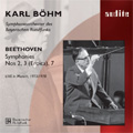 Beethoven: Symphonies No.2 Op.36, No.3"Eroica"Op.55 (12/7-8/1978), No.7 Op.92 (5/3/1973) / Karl Bohm(cond), BRSO