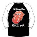 Rolling Stones 復刻 ラグランTシャツ  WORLD TOUR 81-82 (L/黒白)(7部袖)