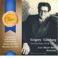 GRIGOLY GINZBURG LIVE RECORDINGS VOL.2 CD2:LISZT/MOZART/RAVEL/A.RUBINSTEIN