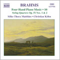 Brahms: 4 Hands Piano Music Vol. 10/ Matthies