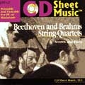 ベートーヴェン&ブラームス:弦楽四重奏曲選(楽譜・CD-ROM)