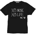 98 勝手にしやがれ NO MUSIC, NO LIFE. T-shirt Type-A Black/XSサイズ