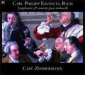 C.P.E.バッハ:4つのハンブルク交響曲 第1番/第3番/第5番-第6番/チェロ協奏曲 WQ.172:カフェ・ツィマーマン/ペトル・スカルカ(baroque-vc)
