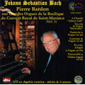 J.S.Bach: Organ Works Vol.3 -Chorale Prelude BWV.715/Toccata & Fugue BWV.538/etc (+dts CD):Pierre Bardon(org)