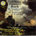 C.P.E.Bach: Six Symphonies Wq.182 H.657-H.662 "de Hambourg"(7/2001) / Didier Talpain(cond), Concerto Polacco