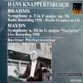 Brahms : Symphony no.3 Haydn : Symphony no.94 / Knappertsbusch