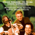 Mendelssohn: Violin Concerto op.64; Brahms: Concerto for Violin, Cello & Orchestra op.102 / Itzhak Perlman(vn), Yo-Yo Ma(vc), Daniel Barenboim(cond), Chicago Symphony Orchestra