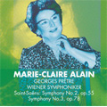 Saint-Saens: Symphonies No.2, No.3 "Organ Symphony" / Marie-Claire Alain(org), Georges Pretre(cond), Vienna Symphony Orchestra