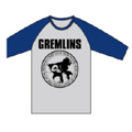 Gremlins Gizmo Ramones Sleeve Shirts M.Gray&Navy/Mサイズ