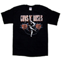 Guns N' Roses 「Distressed Cherub」 T-shirt Black/L