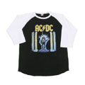 AC/DC 復刻ラグランTシャツ 「1986 North American」 (黒白/M)