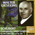 SCHUBERT:IMPROMPTUS D.899/D.935 (1955):WALTER GIESEKING(p)