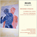 R.Strauss: 12 Orchestral Songs, Tod und Verklarung / Siegfried Jerusalem(T), Kurt Masur(cond), Leipzig Gewandhaus Orchestra, Bernard Haitink(cond), RCO, etc