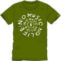 115 犬式×横尾忠則 NO MUSIC, NO LIFE. T-shirt Olive/Sサイズ