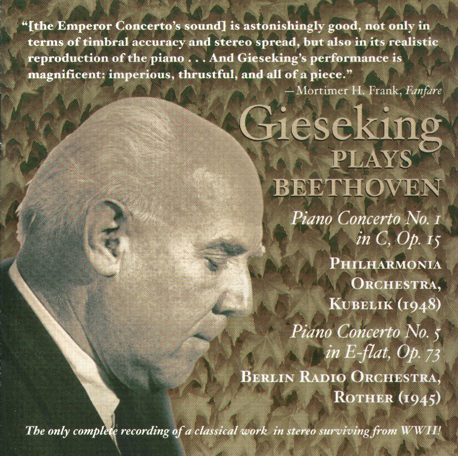 Gieseking plays Beethoven Gieseking plays Beethoven