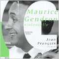 Beethoven: Cello Sonata in F Major No.5, in D Major Op.102-2; Brahms: Cello Sonata Op.38 / Maurice Gendron(vc), Jean Francaix(p)