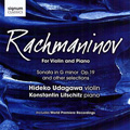Rachmaninov: For Violin and Piano - Sonata Op.19, Romance Op.Posth, etc / Hideko Udagawa, Konstantin Lifschitz