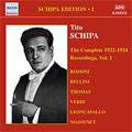 Tito Schipa Edition Vol.1The Complete Recordings 1922-24 Vol.1[8110332]