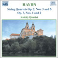 Haydn: String Quartets Op. 2/3, 2/5, 3/1, 3/2