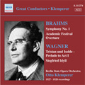 åȡڥ顼/Great Conductors  Otto Klemperer -Brahms Symphony No.1 in C minor Op.68, Academic Festival Overture Op.80 Wagner Tristan und Isolde Act 1 Prelude (1859 version), Siegfried Idyll / Berlin State Opera Orchestra