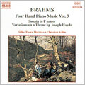 Brahms: Four Hand Piano Music Vol 3