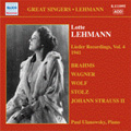 åơ졼ޥ/Lotte Lehmann -Lieder Recordings Vol.4 (1941) Brahms/Wagner/H.Wolf/R.Sieczynski/etcPaul Ulanowsky(p)[8111095]
